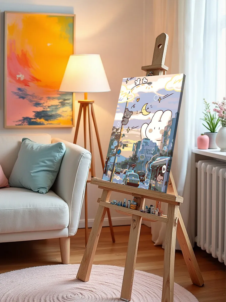 Картина по номерам «Корея, Сеул: панельки в стиле аниме» — картинка 9