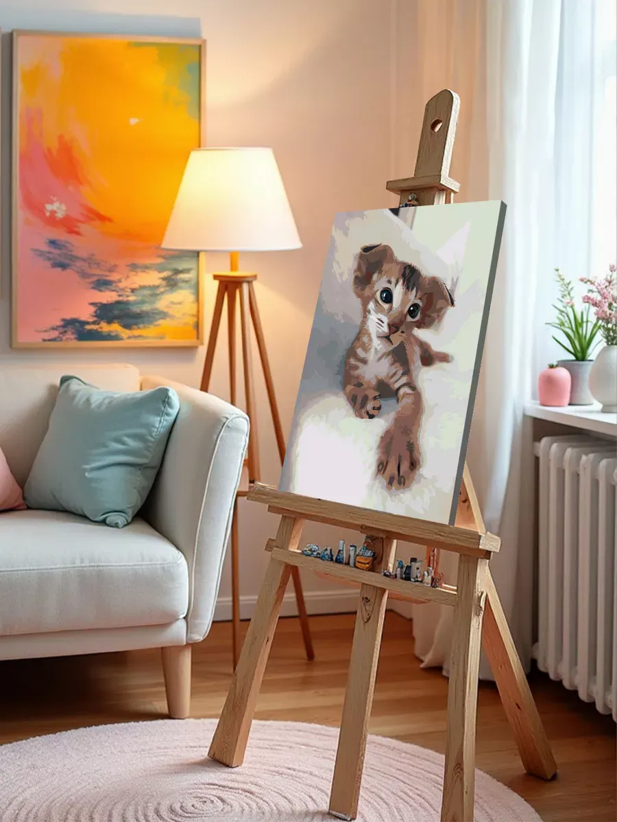 Картина по номерам «Коты и кошки: ориентальная, котенок» — картинка 9