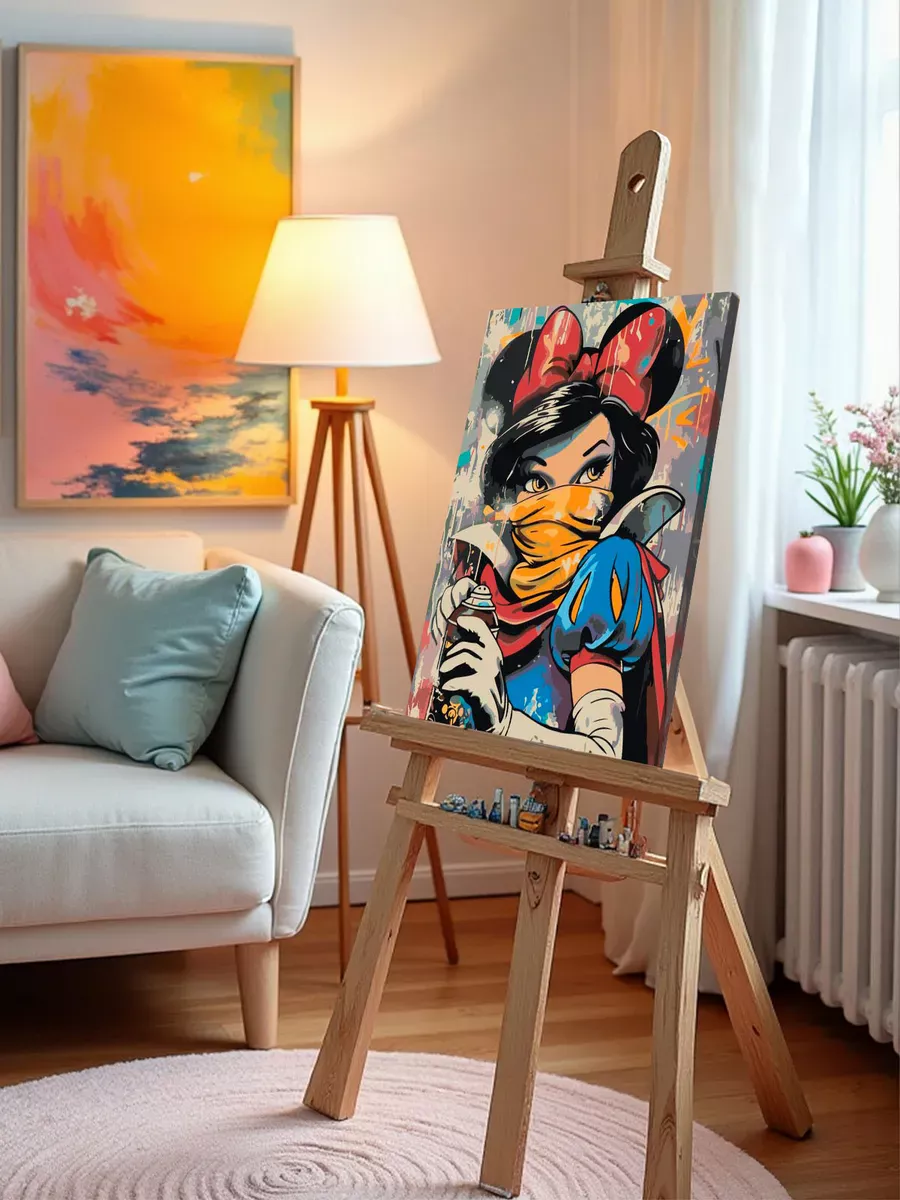 Картина по номерам «Герои Дисней: Минни Маус граффити арт» — картинка 9