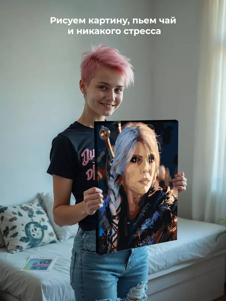 Картина по номерам «Ведьмак: взрослая Цири из трейлера» — картинка 6