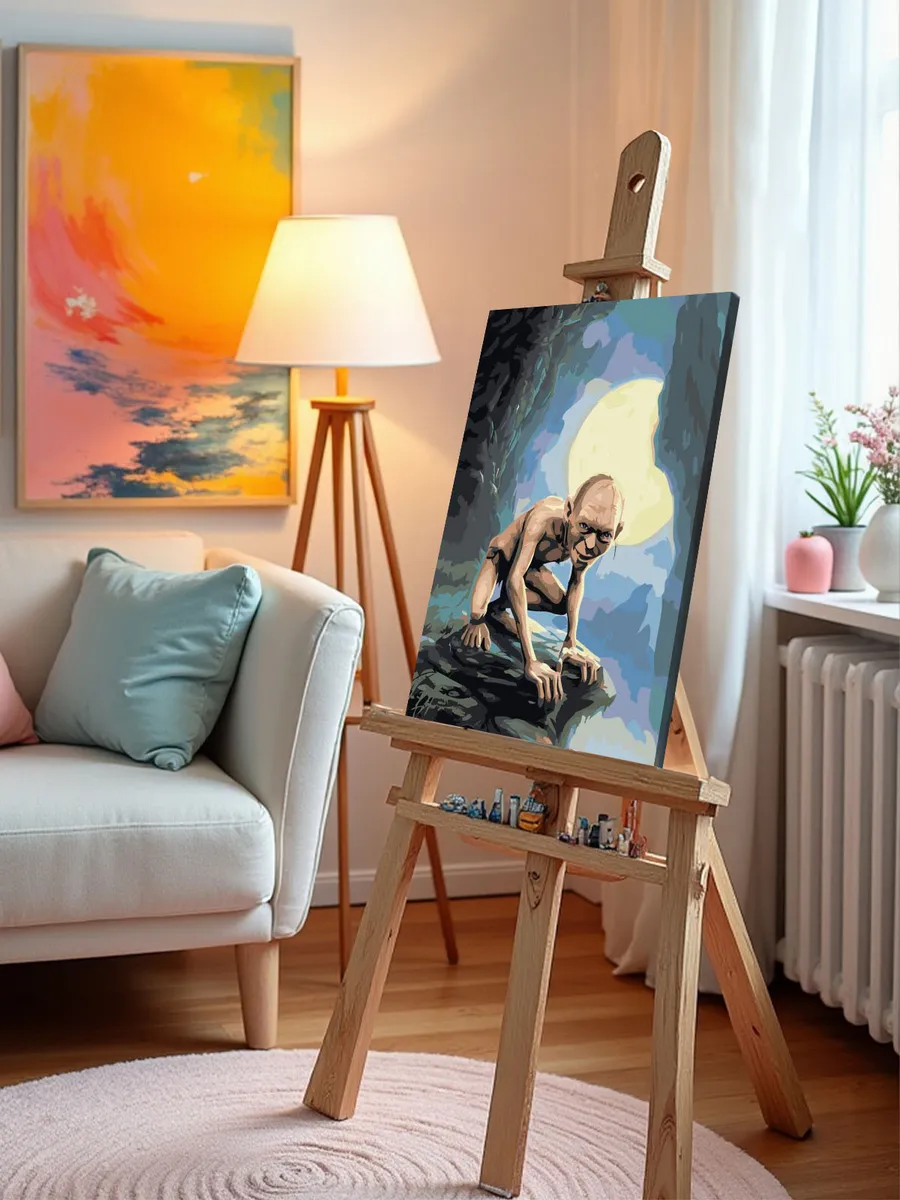 Картина по номерам «Властелин колец: Голлум в Мории, луна» — картинка 9