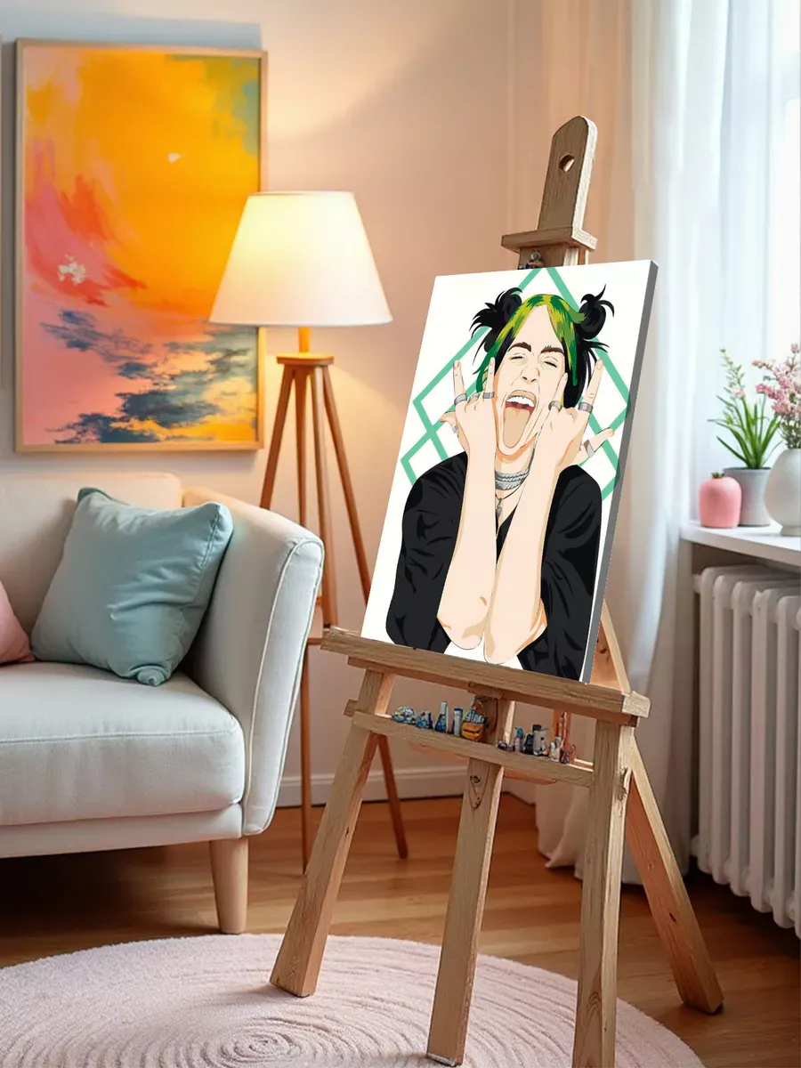 Картина по номерам «Музыка: певица Билли Айлиш арт 40x50» — картинка 9
