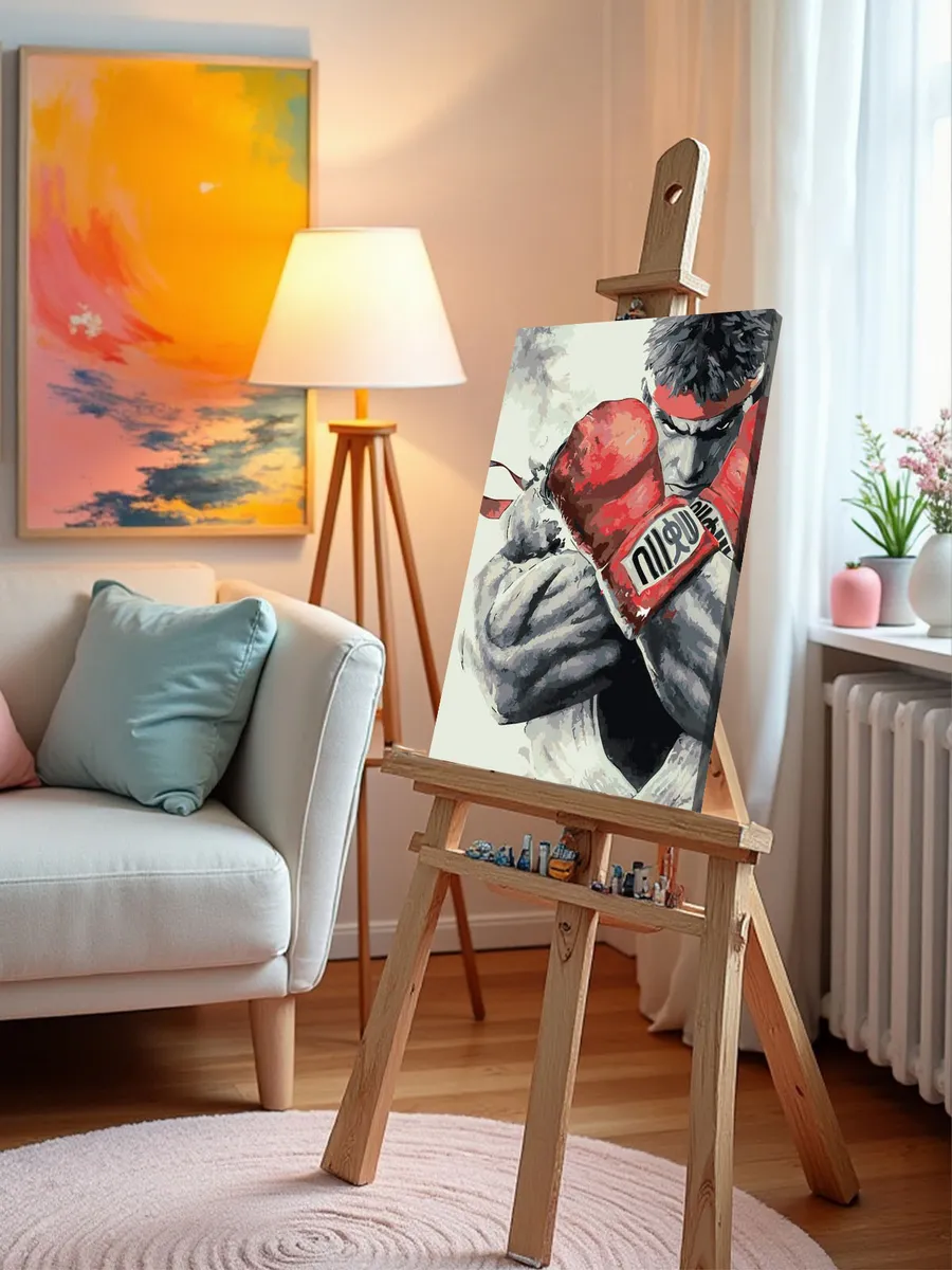 Картина по номерам «Игра Street Fighter, тайский бокс арт» — картинка 10
