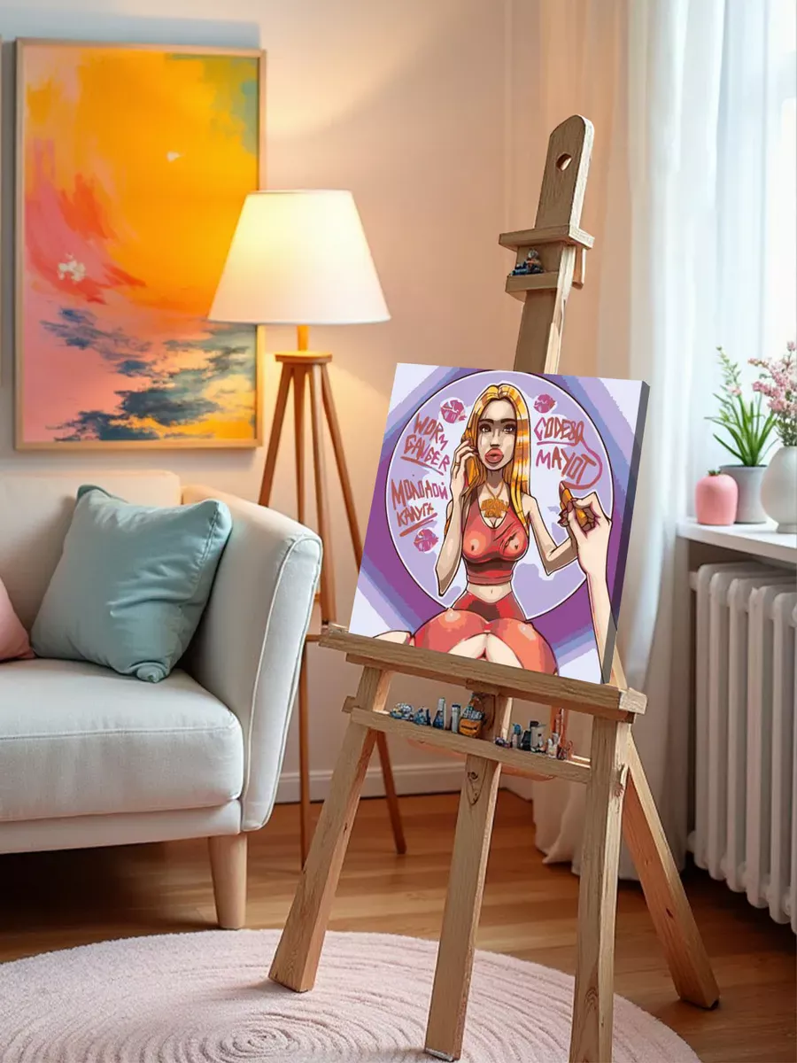 Картина по номерам «Рэпер Mayot Майот Моет: Шрамы арт» — картинка 9