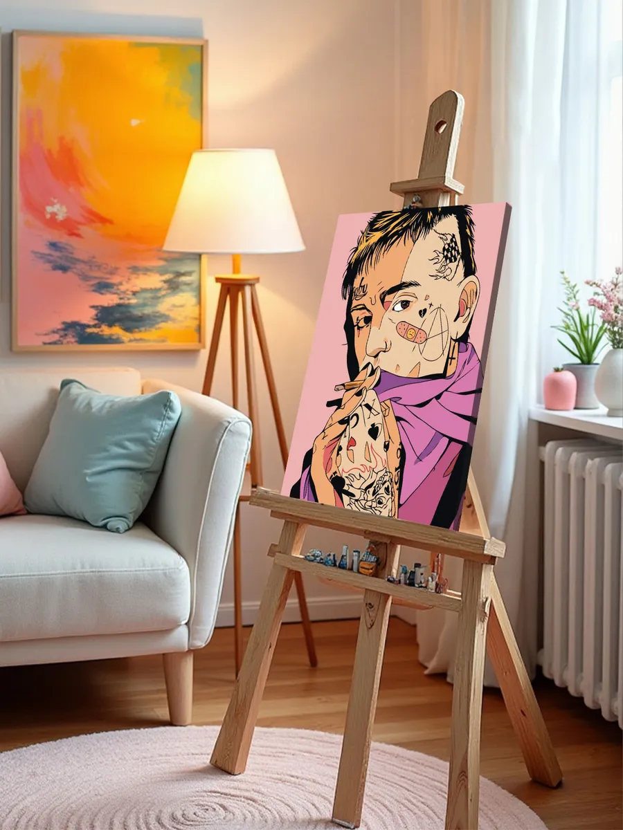 Картина по номерам «Рэпер Лил Пип Lil Peep: тату арт» — картинка 9