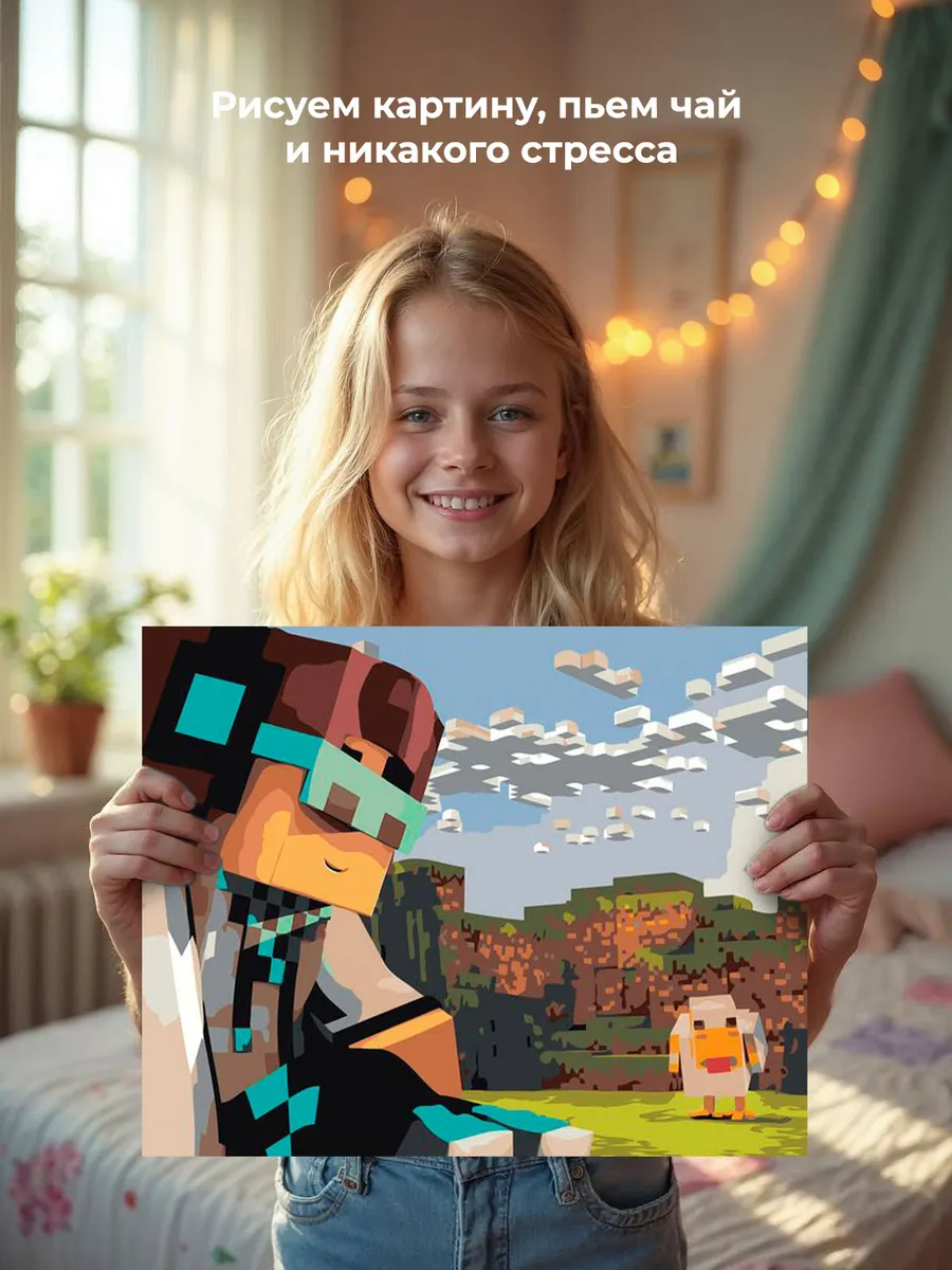 Картина по номерам «Стример Лололошка MrLololoshka, Майнкрафт» — картинка 7
