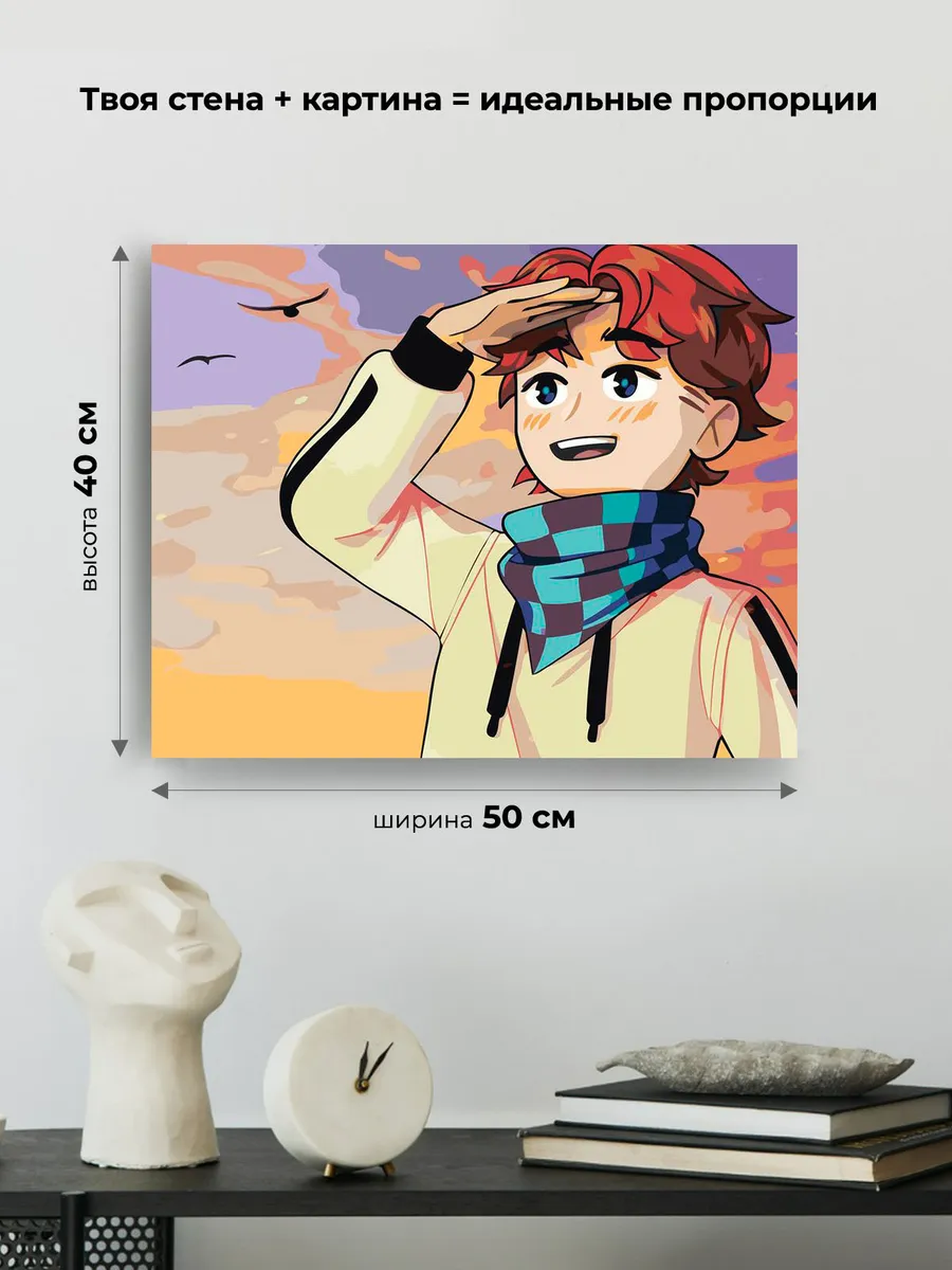 Картина по номерам «Стример Лололошка MrLololoshka, Майнкрафт» — картинка 3