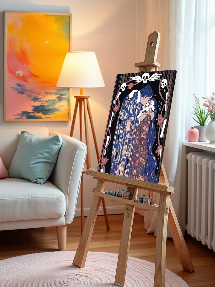 Картина по номерам «Семейка Адамс: поцелуй, Густав Климт арт» — картинка 9