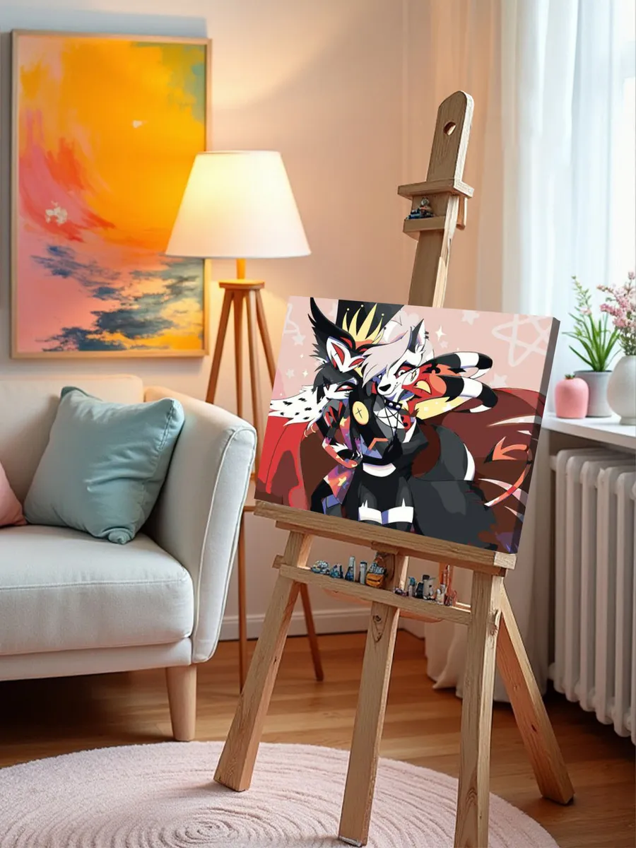 Картина по номерам «Адский босс, Отель Хазбин: Луна, Столас» — картинка 10