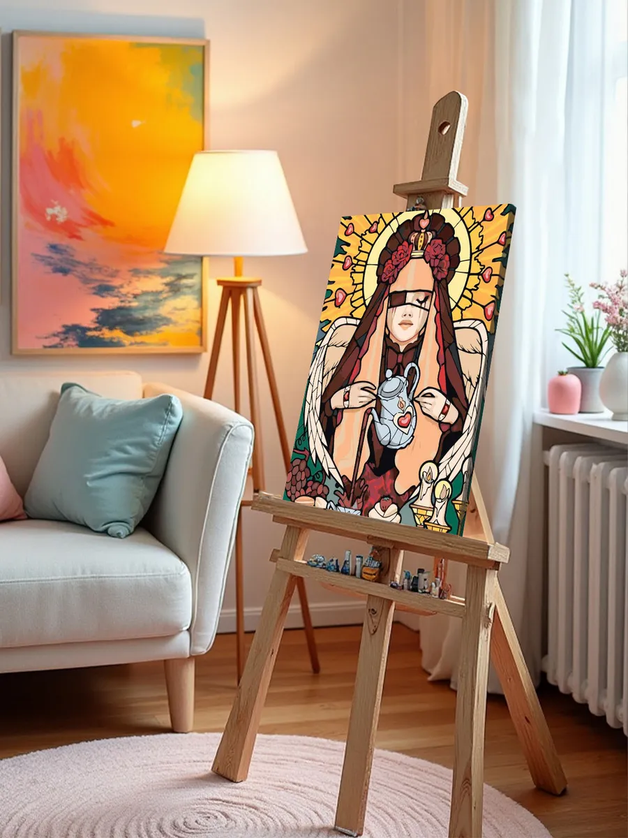 Картина по номерам «Таро, эзотерика: сердечное чаепитие арт» — картинка 9