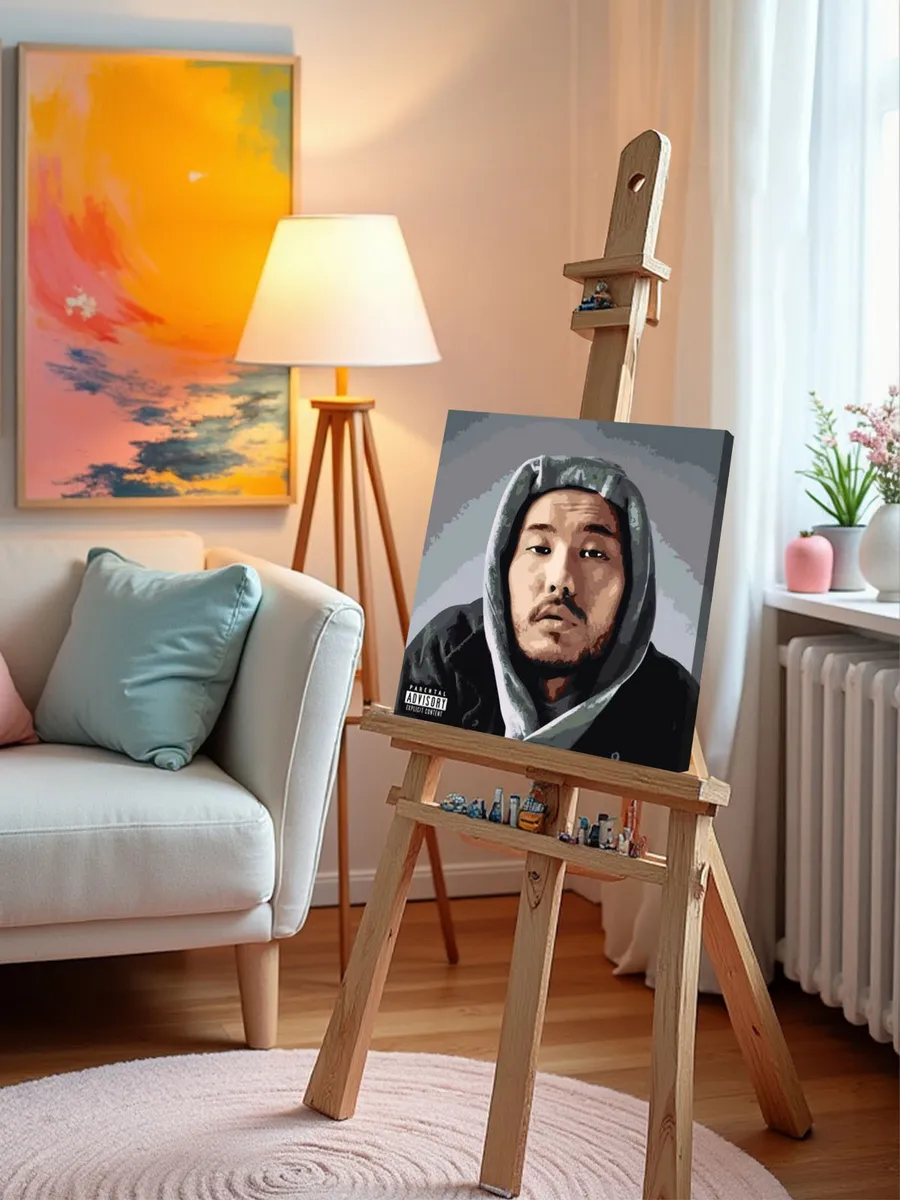 Картина по номерам «Рэпер Скриптонит: bmb hoops обложка» — картинка 9