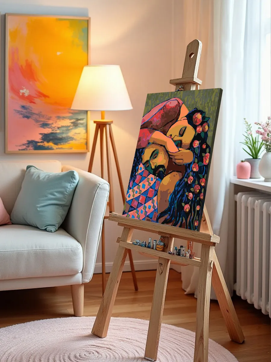 Картина по номерам «Любовь: влюбленная пара, романтика арт» — картинка 9