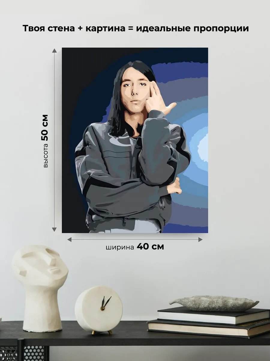 Картина по номерам «Рэпер Heronwater: Арсений портрет» — картинка 3