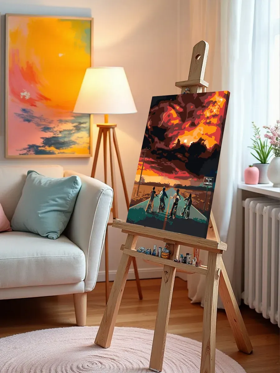 Картина по номерам «Очень странные дела ОСД: Город Хоукинс» — картинка 9