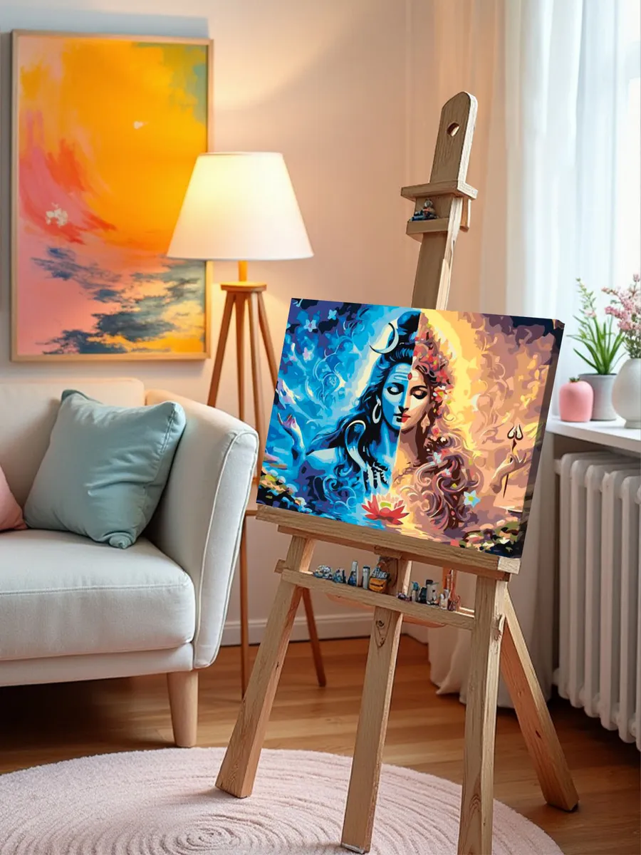 Картина по номерам «Религия индуизм: Шива и Парвати (Шакти)» — картинка 9