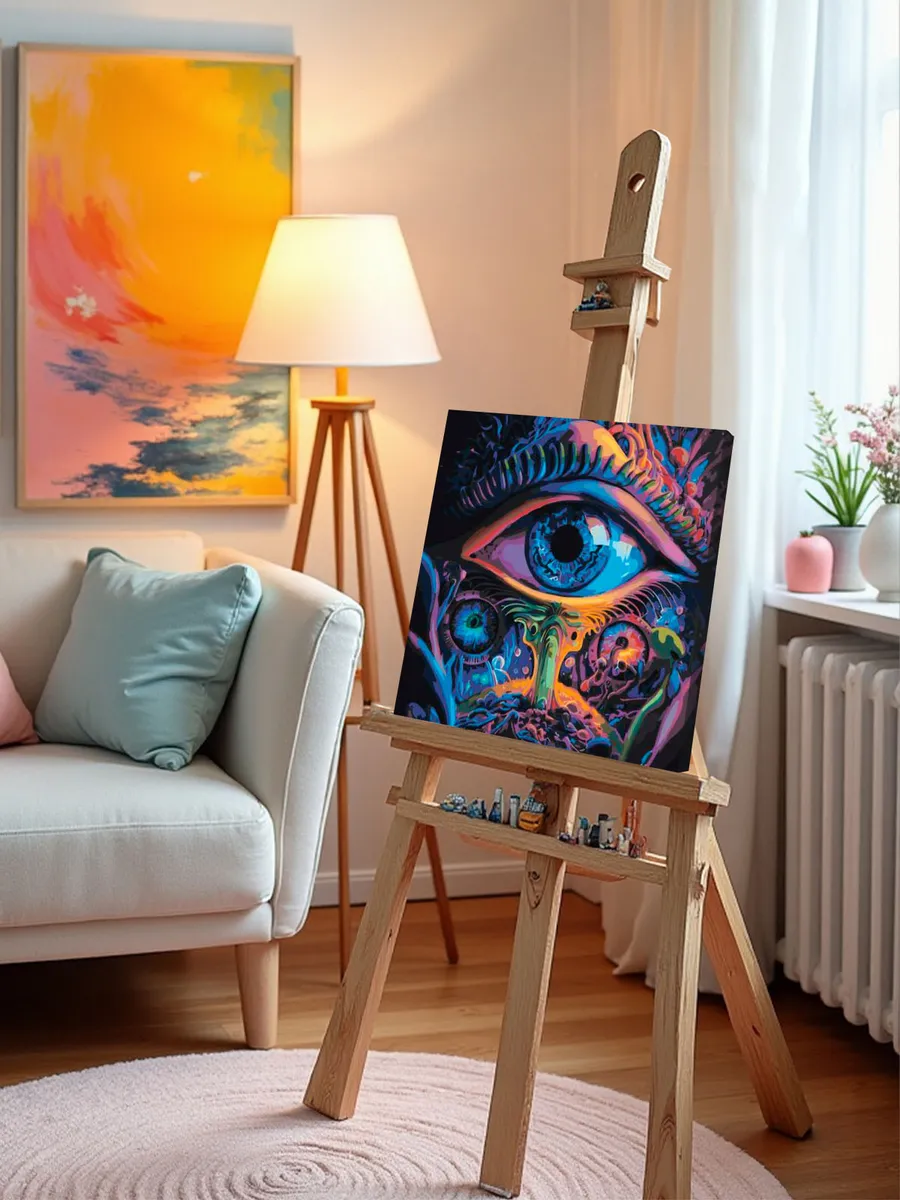 Картина по номерам «Эзотерика: глаз в кислотном трипе, зрачки» — картинка 9