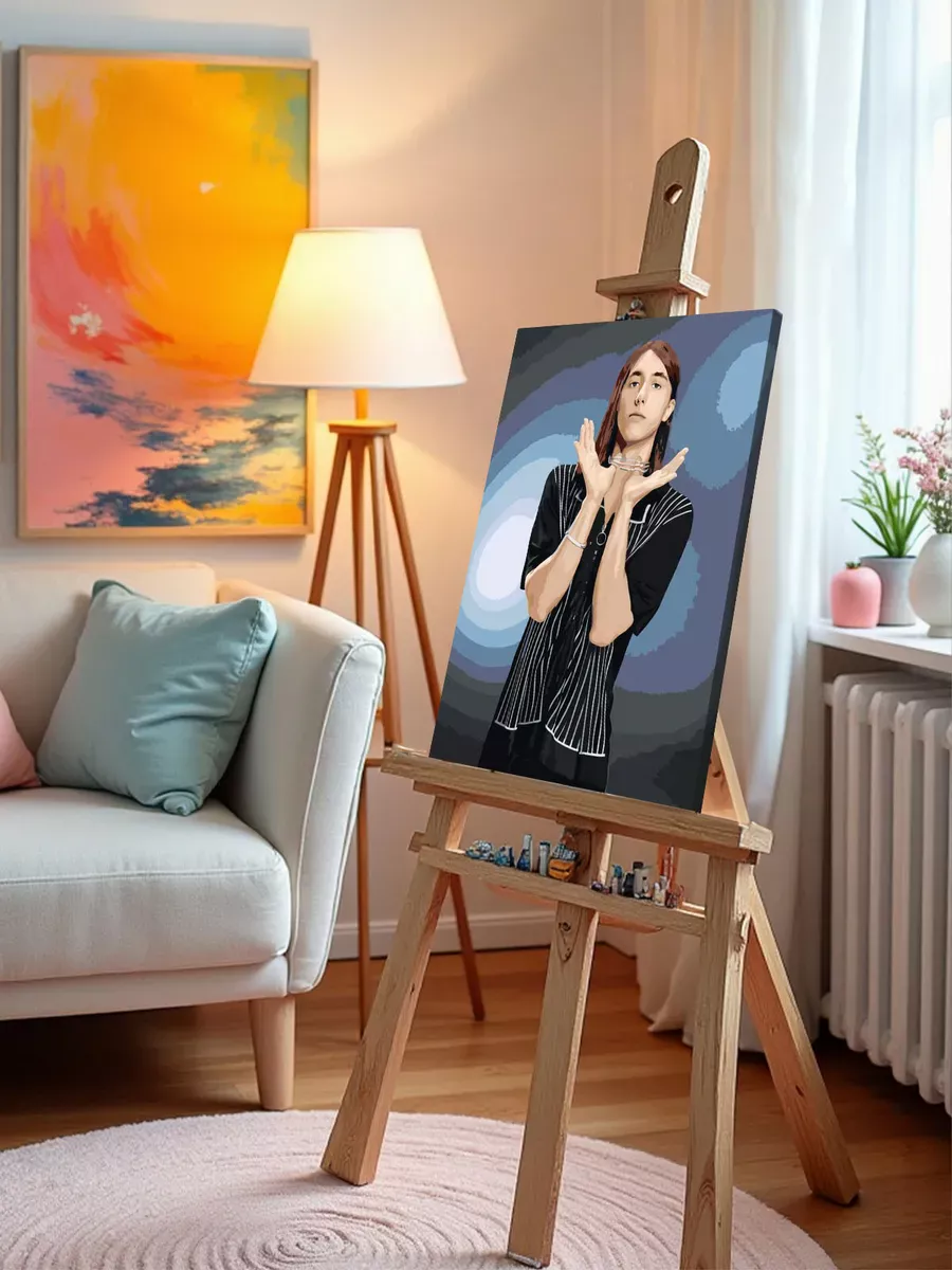 Картина по номерам «Рэпер Heronwater: Арсений портрет» — картинка 9