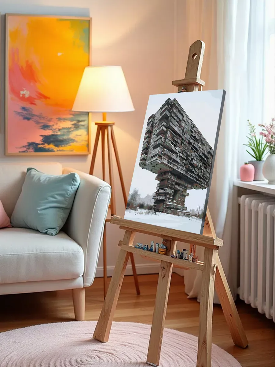 Картина по номерам «Панельки родные: брутальная архитектура» — картинка 10