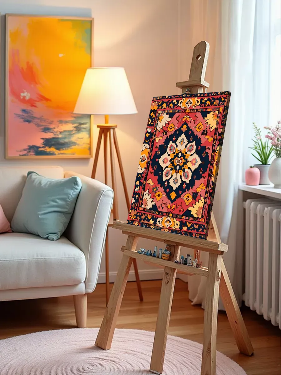 Картина по номерам «Ковер с цветочным узором, СССР» — картинка 10