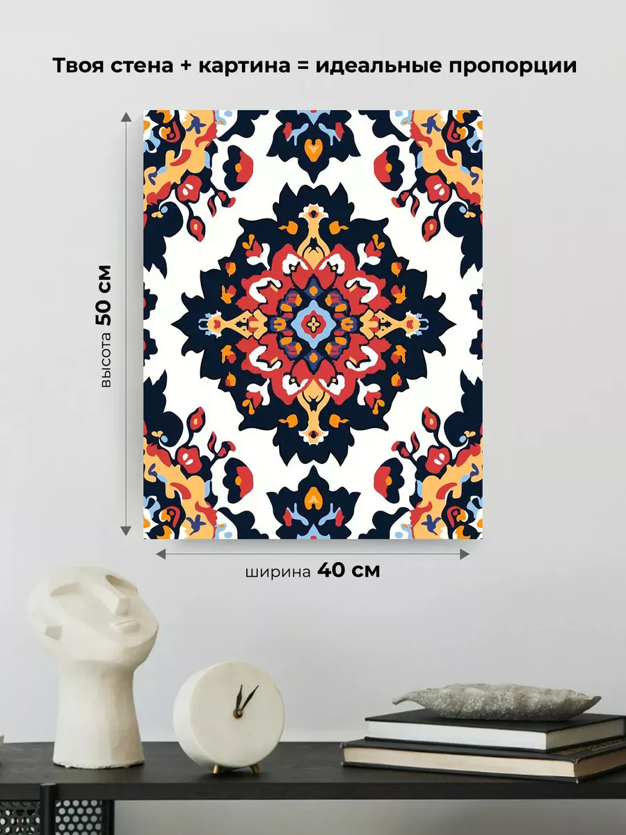 Картина по номерам «Ковер с цветочным узором, СССР» — картинка 3