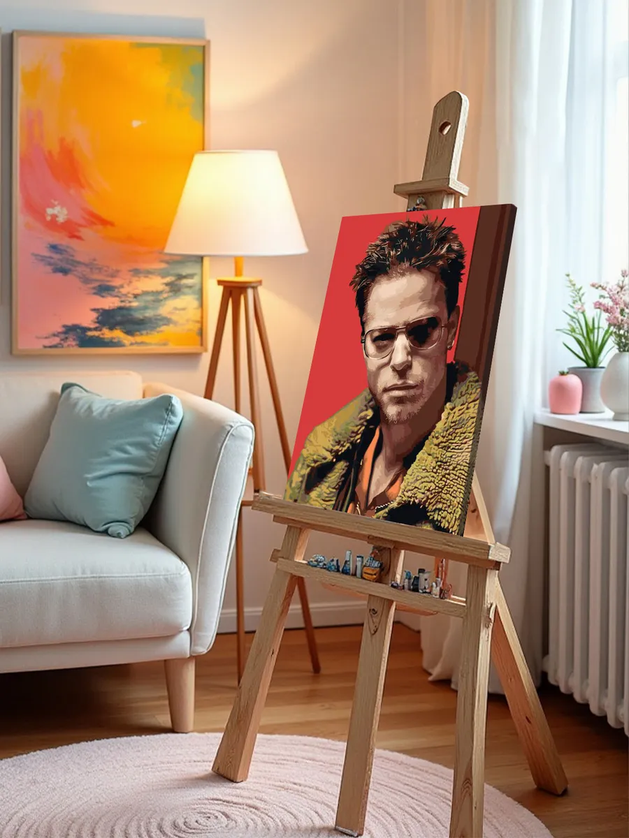 Картина по номерам «Бойцовский клуб: Тайлер арт, Брэд Питт» — картинка 10