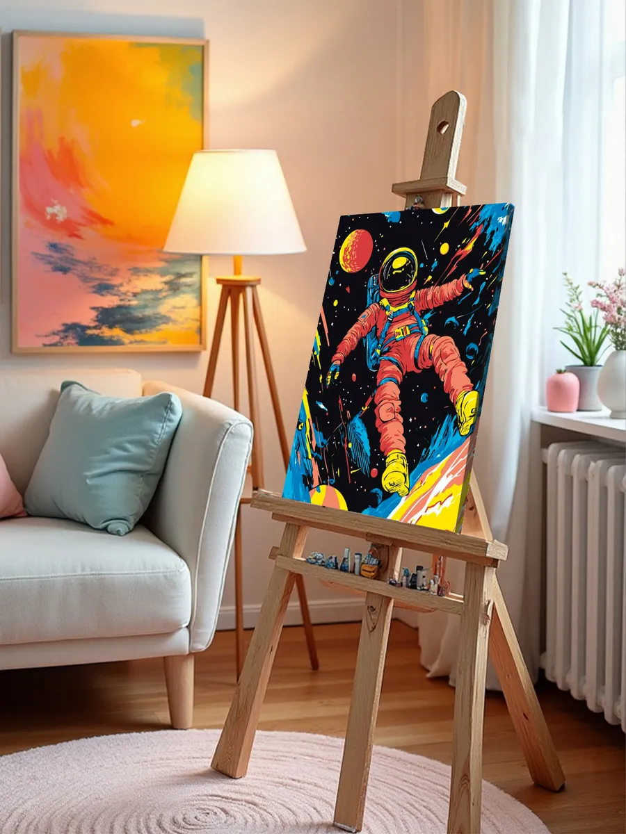 Картина по номерам «Космос: космонавт в открытом космосе арт» — картинка 10