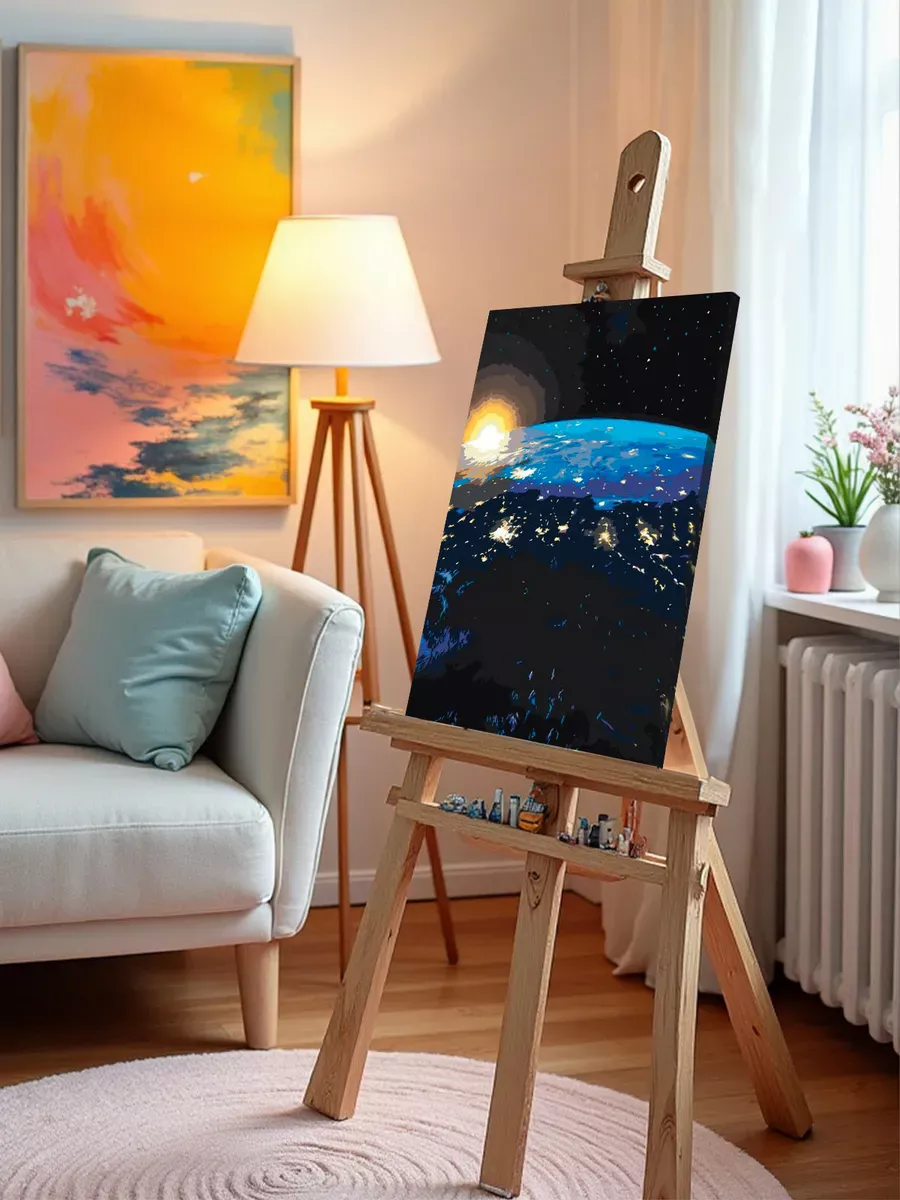 Картина по номерам «Космос: планета Земля, вид из космоса» — картинка 9