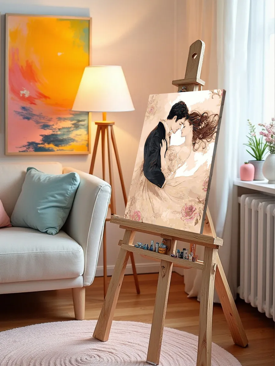 Картина по номерам «Романтика: влюбленная пара танцует, розы» — картинка 9