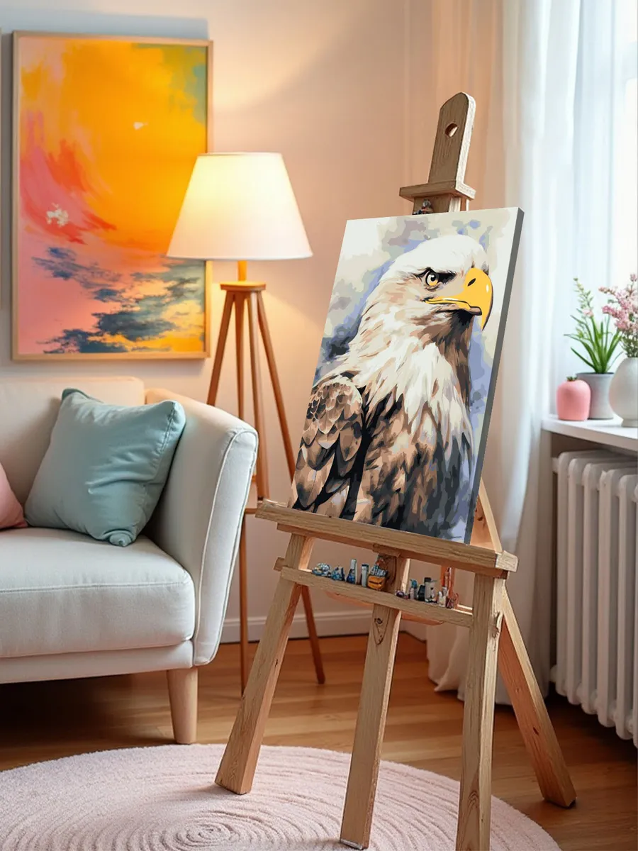 Картина по номерам «Животные: птица белоголовый орел арт» — картинка 9