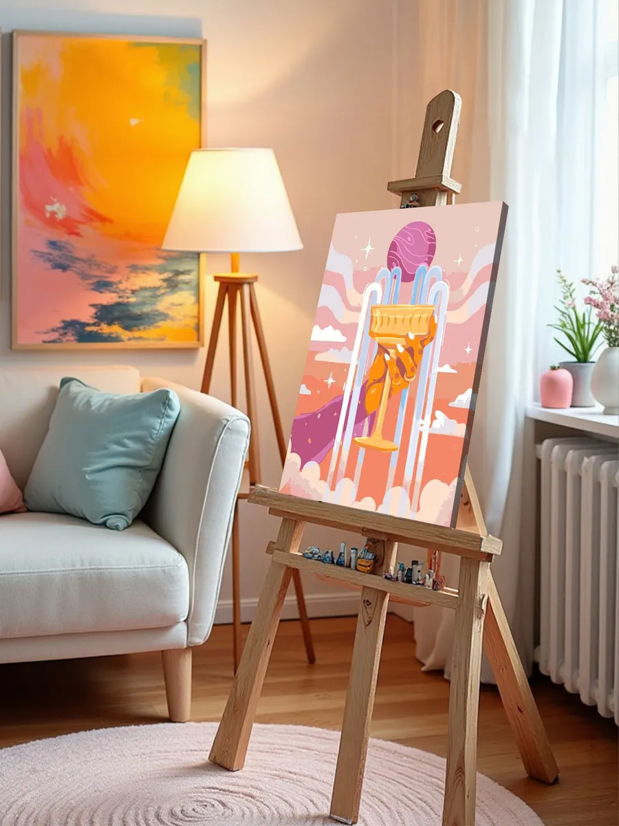 Картина по номерам «Таро, гадание: кубок с водой в руке» — картинка 10