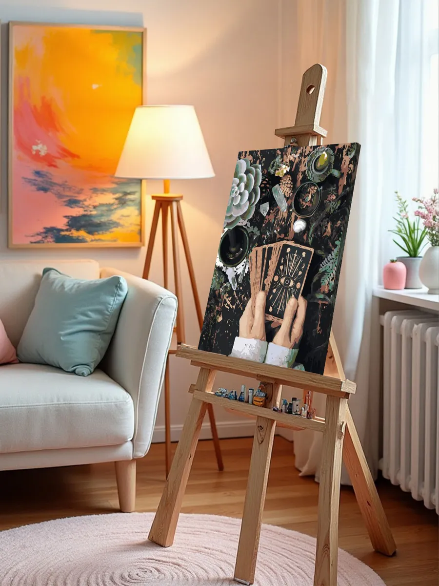 Картина по номерам «Таро, гадание: колода карт в руках» — картинка 9