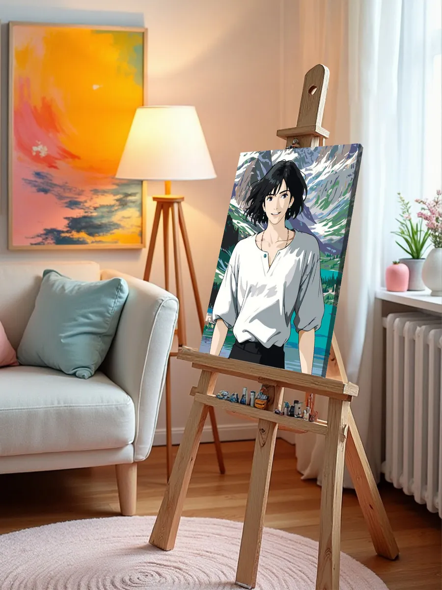 Картина по номерам «Миядзаки аниме: Ходячий замок, Хаул арт» — картинка 9