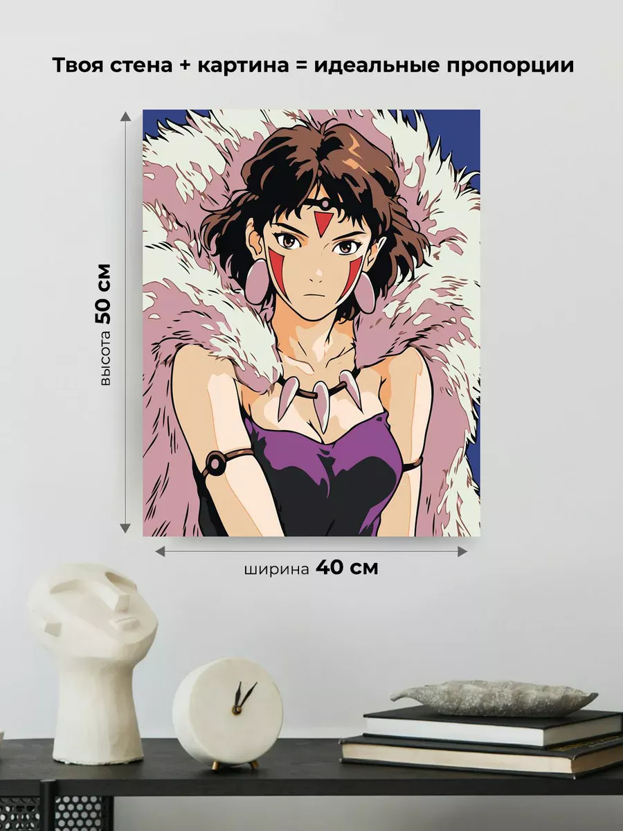 Картина по номерам «Миядзаки аниме: Принцесса Мононоке арт» — картинка 3