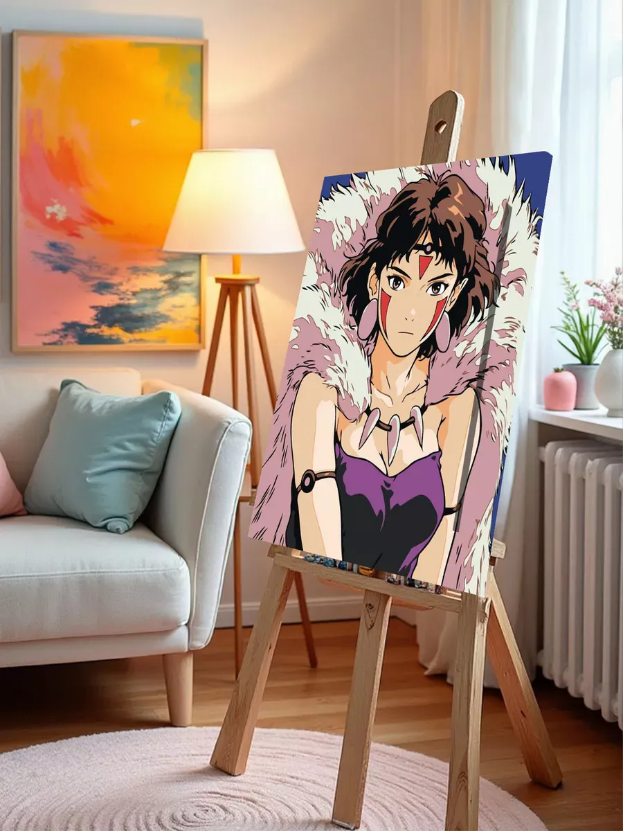 Картина по номерам «Миядзаки аниме: Принцесса Мононоке арт» — картинка 9