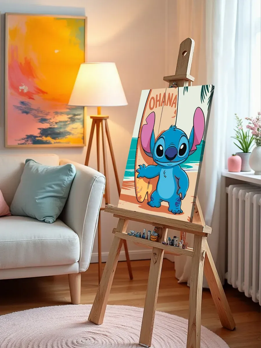 Картина по номерам «Лило и Стич, дисней: Охана, пляж, детская» — картинка 9