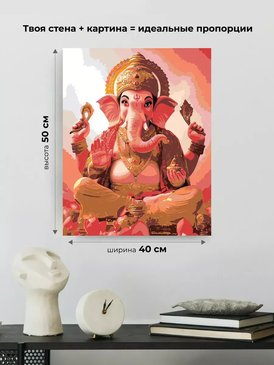 Картина по номерам Чакры йога индуизм бог Ганеша — картинка 3