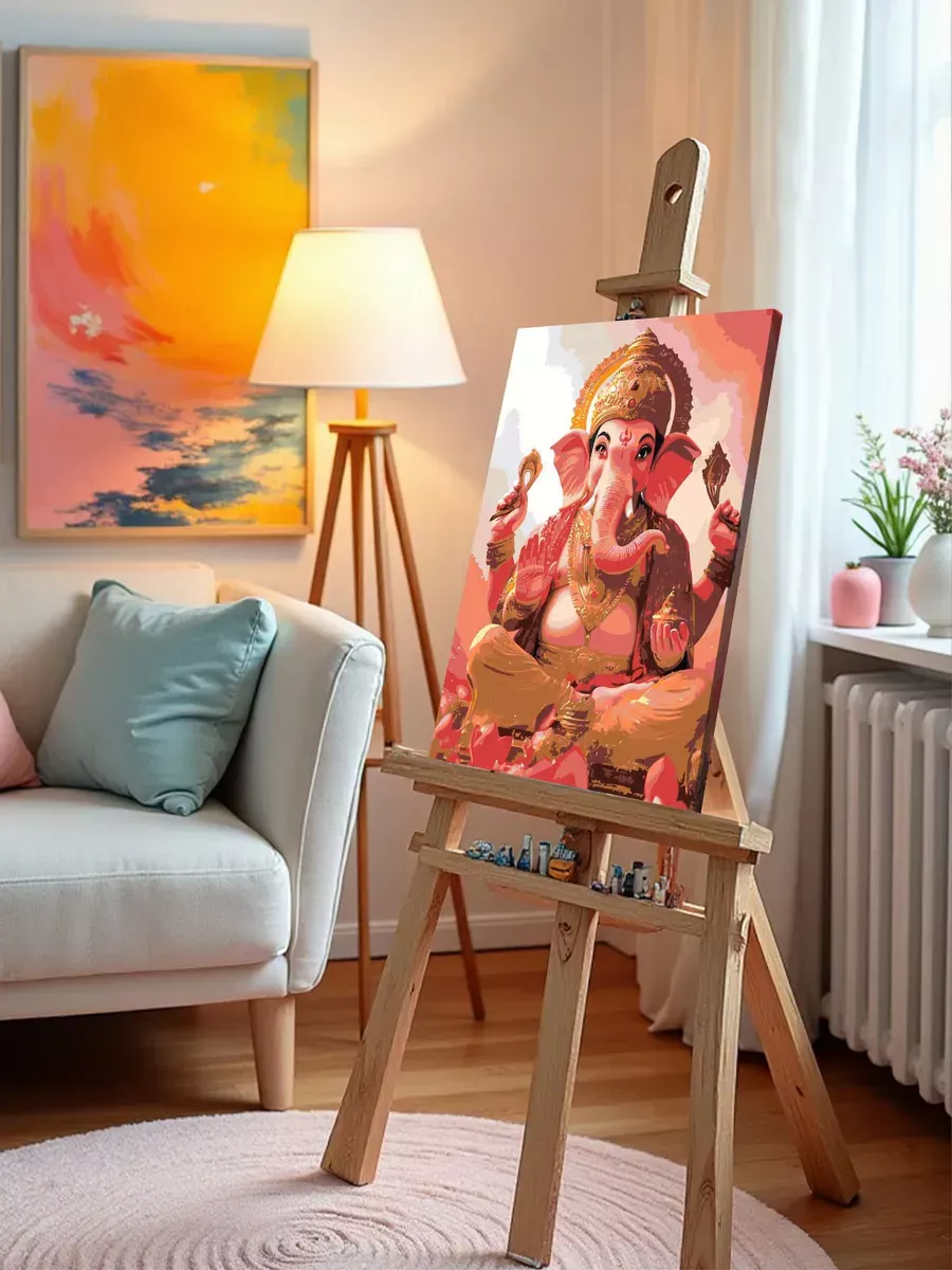 Картина по номерам Чакры йога индуизм бог Ганеша — картинка 10