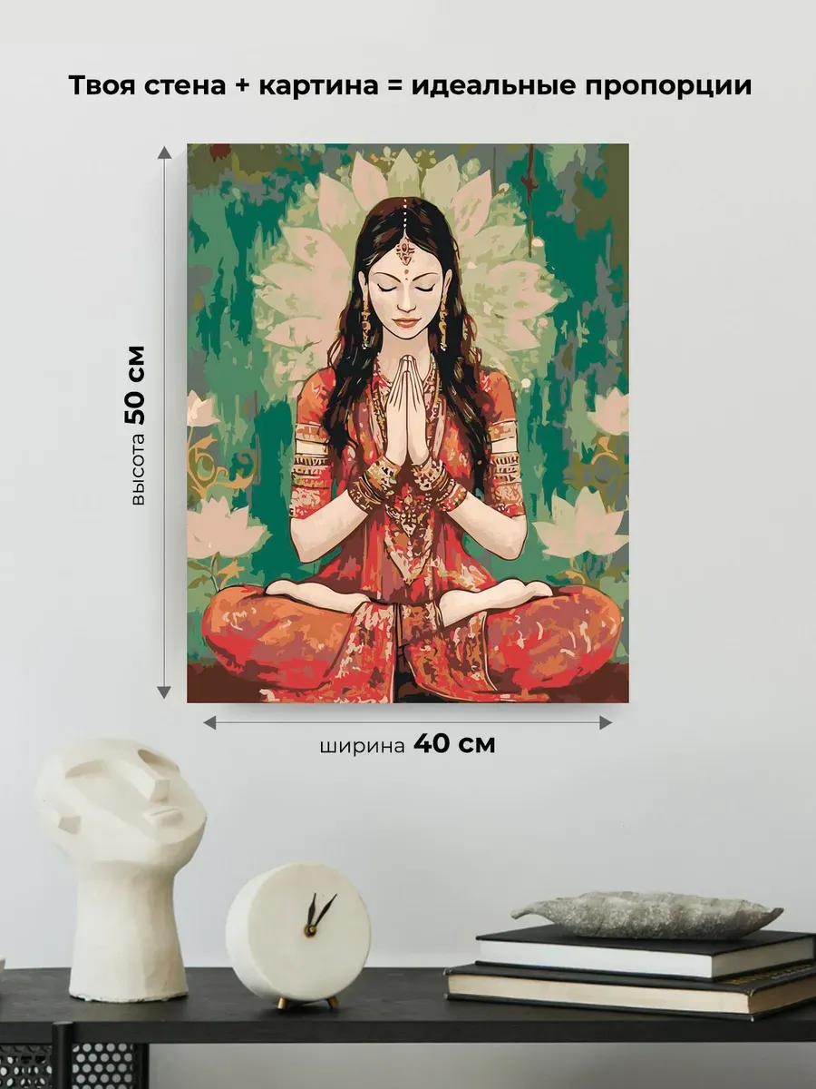 Картина по номерам Чакры йога индуизм арт — картинка 3