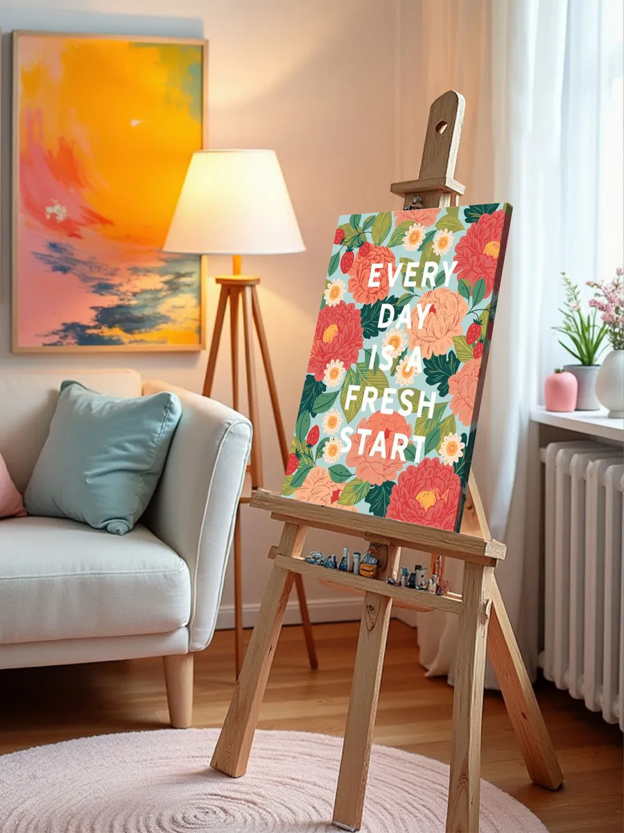 Картина по номерам Надпись мотиватор цветы и клубника — картинка 10