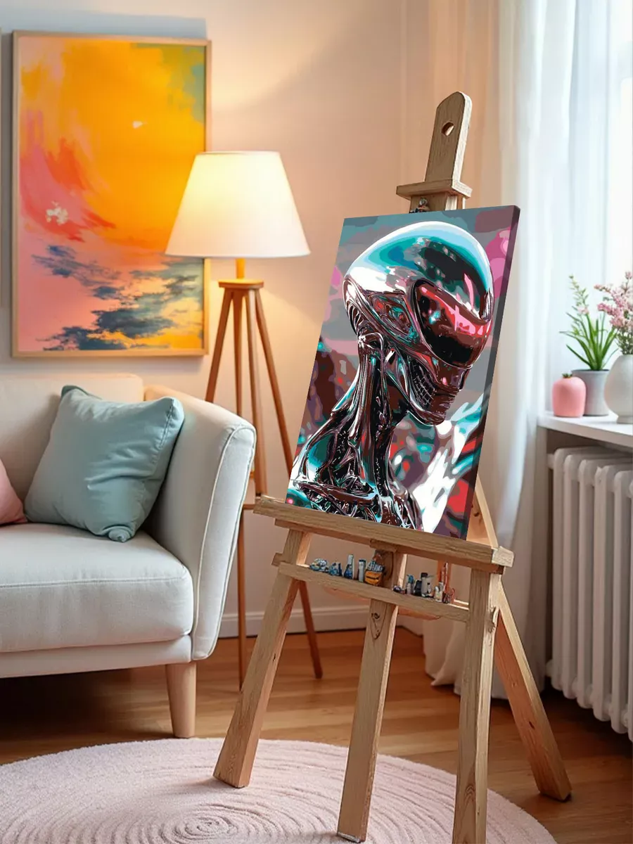 Картина по номерам Блестящий инопланетянин из будущего — картинка 10