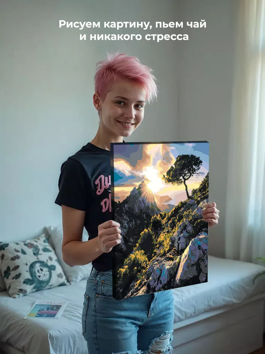 Картина по номерам Испания закат в горах на Майорке — картинка 7