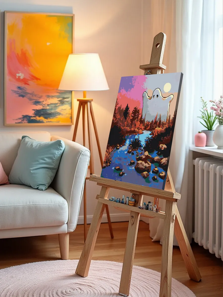 Картина по номерам Доброе привидение арт Хэллоуин — картинка 9