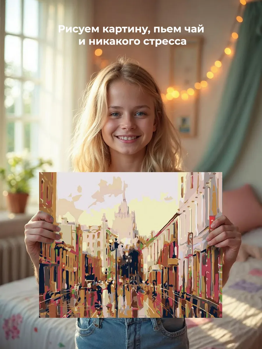 Картина по номерам «Старый Арбат» — картинка 6