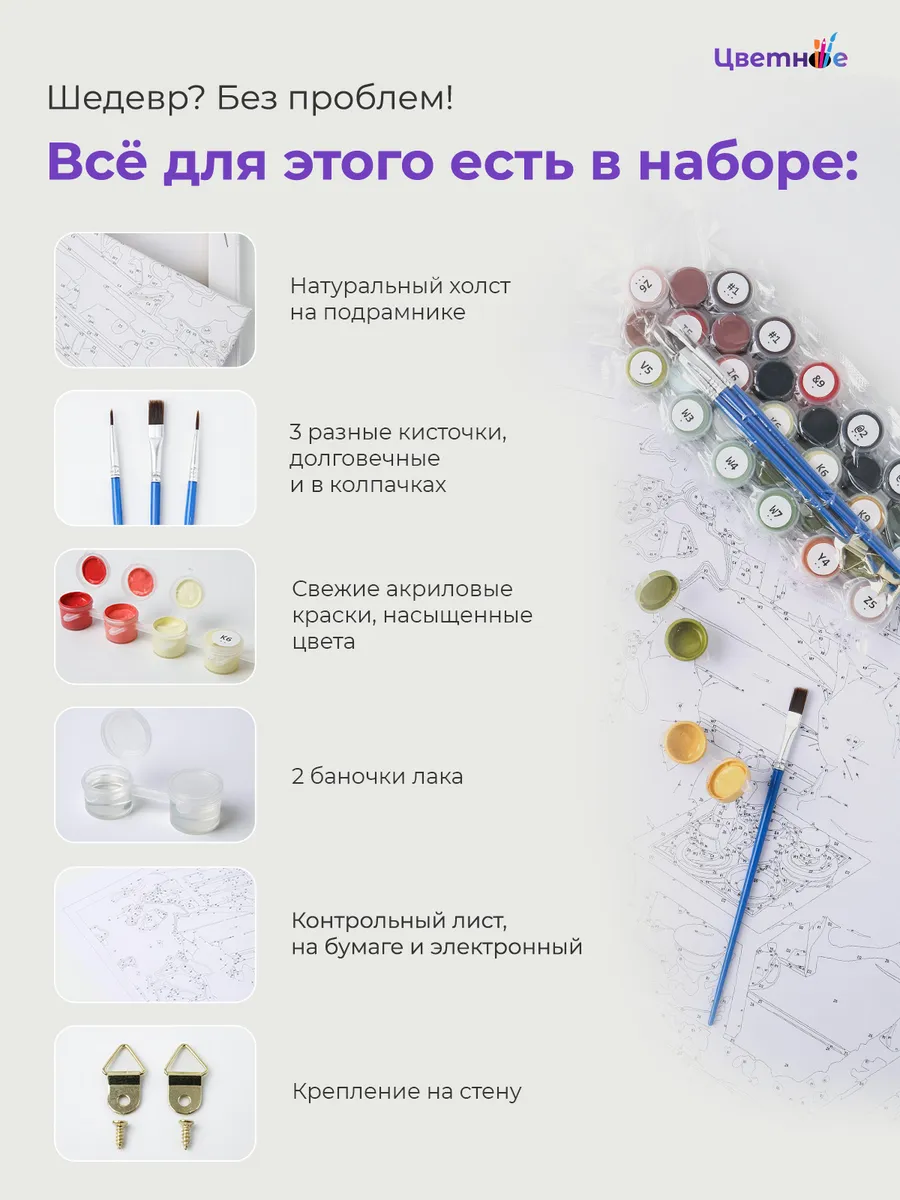 Картина по номерам «Мотоспорт» — картинка 4