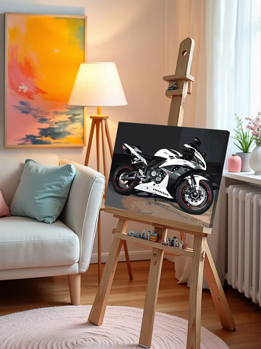 Картина по номерам «Honda Cbr 600Rr» — картинка 9