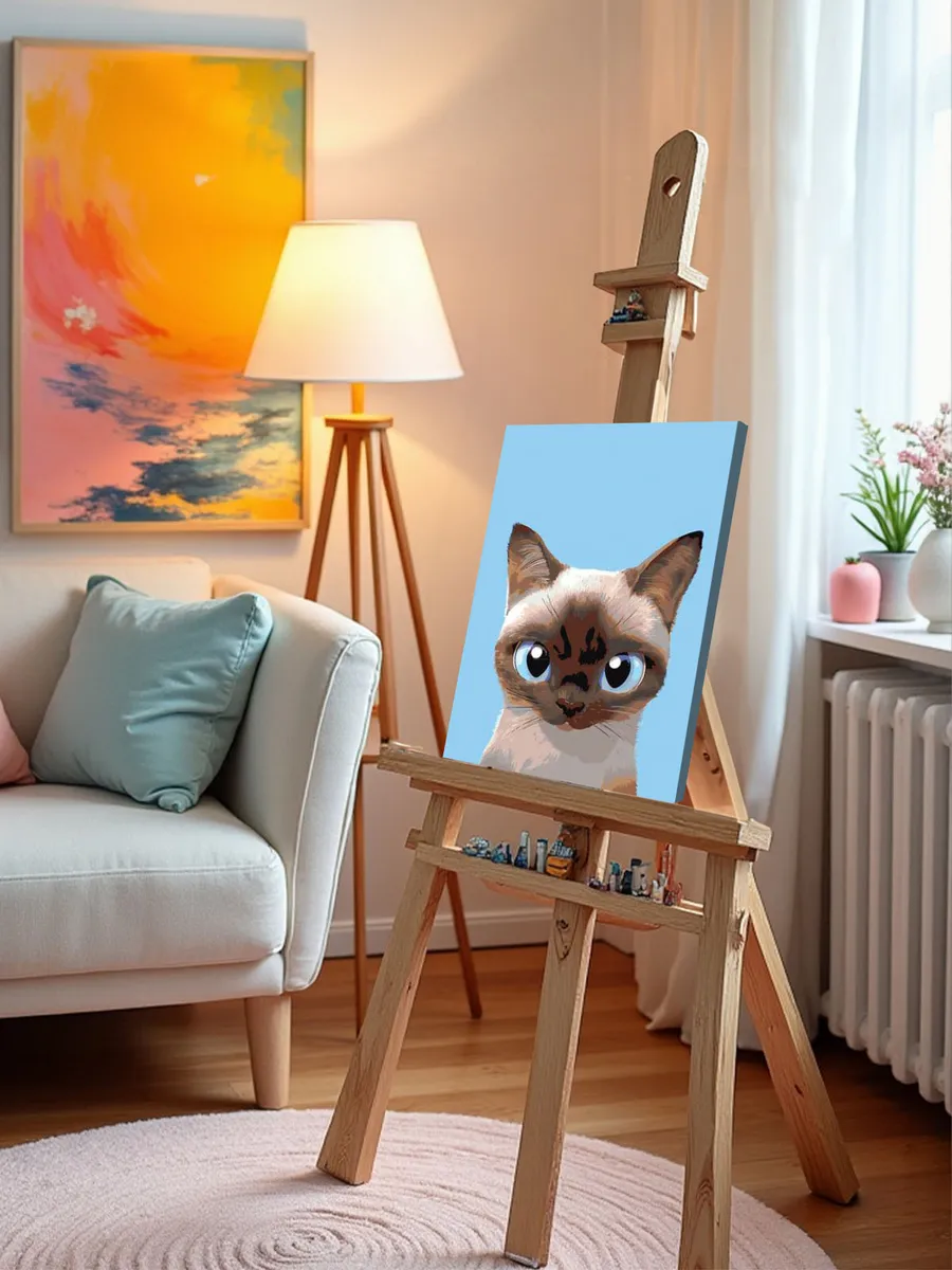 Картина по номерам «Кошечка Ночка» — картинка 9