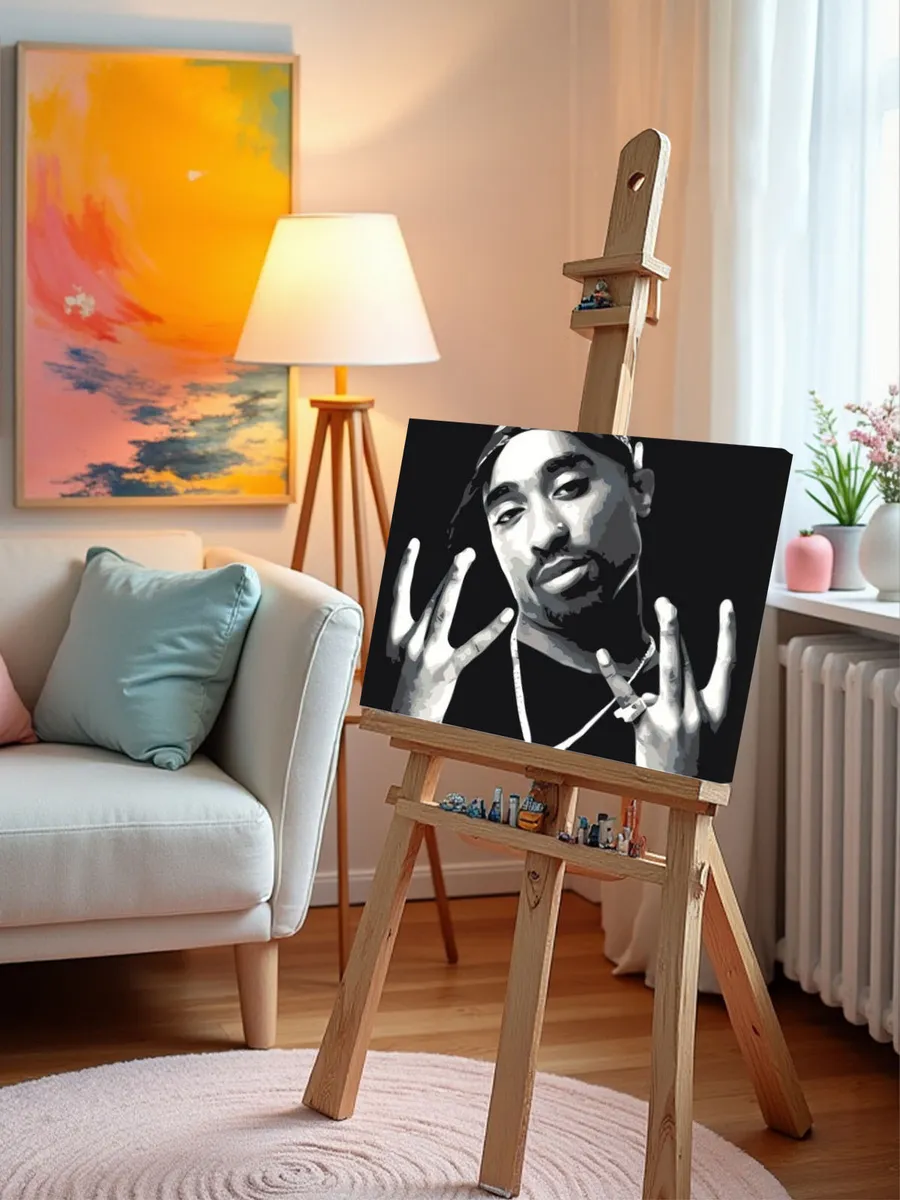 Картина по номерам «2Pac» — картинка 9