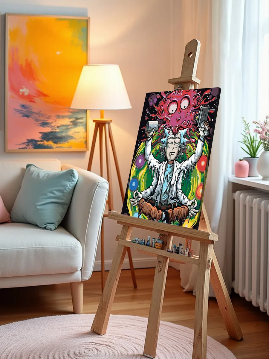 Картина по номерам «Психоделический Рик 2» — картинка 9