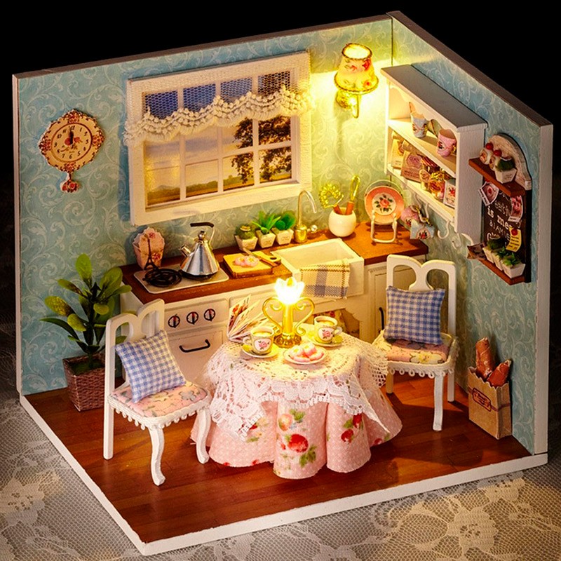 Чудо-Дом с портиком, игровой кукольный дом для маленьких кукол