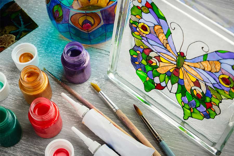 Краски для росписи стекла и керамики